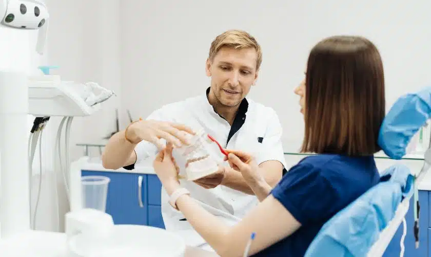 Teeth whitening consultation with a dental professional Gloucester